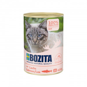 BOZITA Lachspastete - Nassfutter für Katzen - 400g