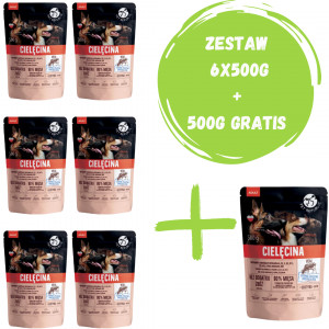 PET REPUBLIC Adult Cielęcina - mokra karma dla psa - 6x500g + 500g GRATIS!