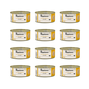 APPLAWS Chicken breast in broth - nassfutter für Katzen - 12x70g