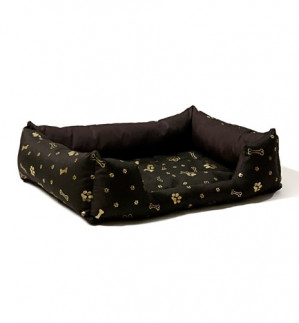 GO GIFT Hundebett L - braun - 65x45x15 cm