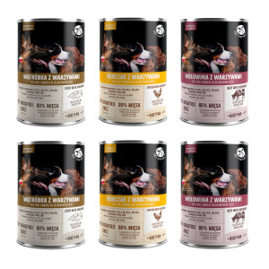 PET REPUBLIC Stückchen in Soße Mix Sorten - Nassfutter für Hunde - 6x1250 g