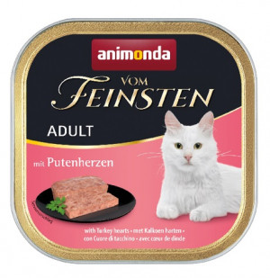 ANIMONDA Vom Feinsten Adult Turkey hearts - nassfutter für Katzen - 100g