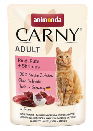 ANIMONDA Carny Adult Beef, turkey and shrimps - nassfutter für Katzen - 85g