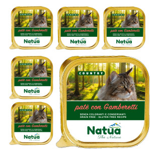 NATUA Country Garnelen – Nassfutter für Katzen – 6x100g