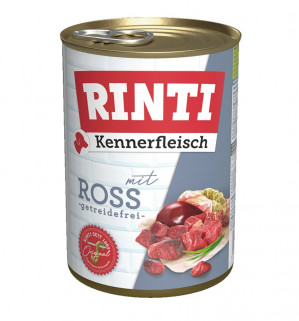RINTI Kennerfleisch Horse - Nassfutter für Hunde - 400g