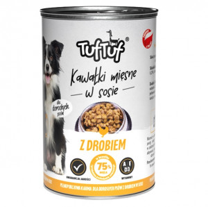 TUF TUF Meaty chunks with poultry - Nassfutter für Hunde - 1250g