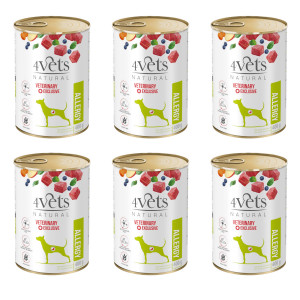 4VETS Natural Allergy Lamb Dog - Nassfutter für Hunde - 6x400g