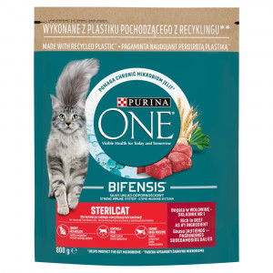 PURINA One Bifensis Sterilcat Beef - Trockenfutter für Katzen - 800 g 