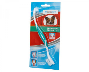 BOGAR Bogadent® Ergo dual brush Mini - doppelseitige zahnbürste für hunde