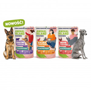 ANIMAL ISLAND Everyday Monoprotein Veal, Duck, Turkey - Nassfutter für Hunde - 9x300g