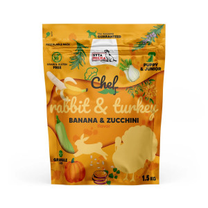 SYTA MICHA Chef Kaninchen mit Pute Junior - Trockenfutter für Hunde - 1,5kg