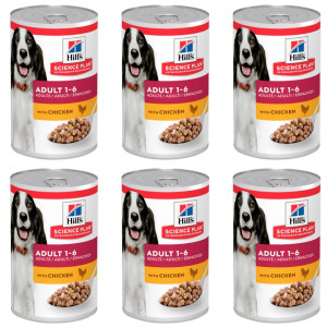 HILL'S Science Plan Canine Adult Huhn - Nassfutter für Hunde - 6x370g
