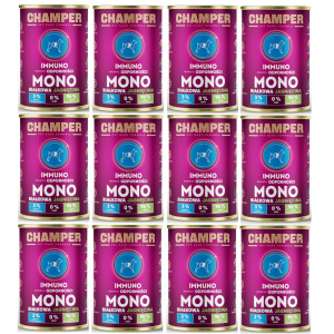 CHAMPER Immuno Monoprotein Lamm – Nassfutter für Hunde – 12×400 g