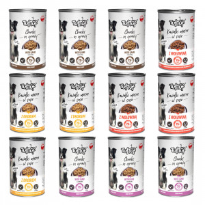 TUF TUF Meatballs Mix Flavours - Nassfutter für Hunde - 12x1250g