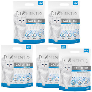 DIAMENTIQ Neutral – neutrales Katzenstreu – 5×3,8 l