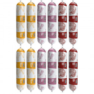 TUF TUF Bar MIX Geschmacksrichtungen - Nassfutter für Hunde - 12x900g