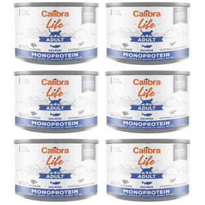 CALIBRA Cat Life Adult Salmon - Nassfutter für Katzen - 6x200g