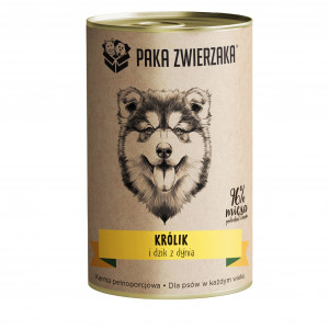 PAKA ZWIERZAKA Rabbit and boar with pumpkin - Nassfutter für Hunde - 400g