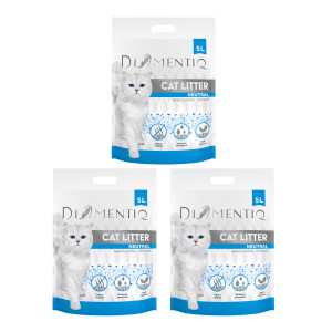 DIAMENTIQ Neutral – neutrales, nicht klumpendes Katzenstreu – 3×5 l