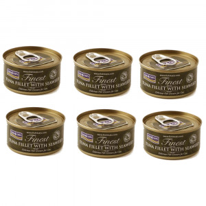 FISH4CATS Tuna fillet with seaweed - nassfutter für Katzen - 6x70g