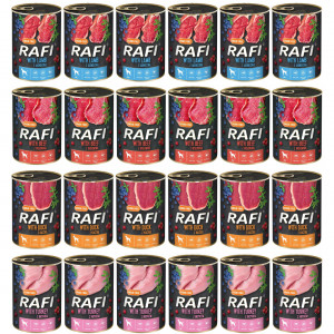 Dolina Noteci MIX 4 Geschmacksrichtungen – Nassfutter für Hunde – 24×400 g