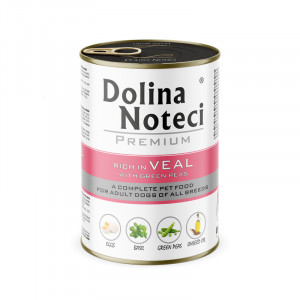 DOLINA NOTECI Premium Rich in veal with green peas - Nassfutter für Hunde - 400g