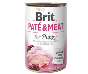 BRIT Paté & Meat Puppy Huhn - Nassfutter für Hunde - 400g