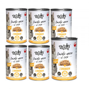 TUF TUF Fleischbällchen in Sauce mit Geflügel - Nassfutter für Katzen - 6x415g