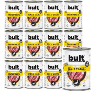 BULT Rich in duck - Nassfutter für Hunde - 12x800 g