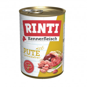 RINTI Kennerfleisch Turkey - Nassfutter für Hunde - 400g