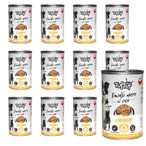 TUF TUF Meaty chunks with poultry - Nassfutter für Hunde - 12x1250g