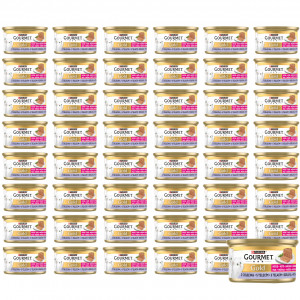 PURINA Gourmet Gold Kitten Mousse mit Kalbfleisch – Nassfutter für Katzen – 48×85 g