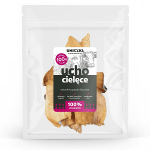 UNISZKI Kalbsohr - Leckerbissen für Hunde - 10 Stück