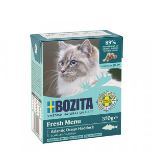 BOZITA Fresh Menu Haddock in jelly - nassfutter für Katzen - 370g