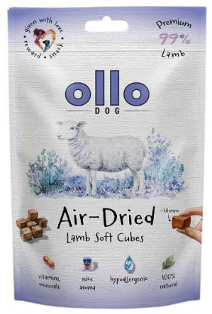 OLLO Air Dried Training Lamb Cubes - leckerli für hunde - 80g