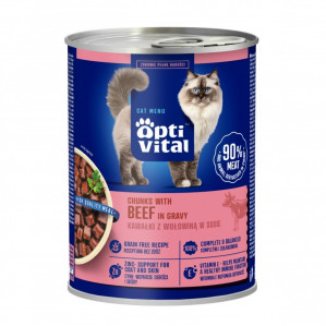 OPTIVITAL Beef in gravy - nassfutter für Katzen - 415g