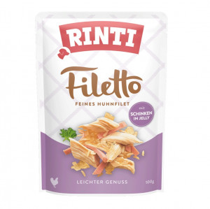 RINTI Filetto Chicken fillet with ham - Nassfutter für Hunde - 100g