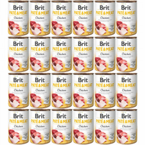 BRIT Paté & Meat Huhn - Nassfutter für Hunde - 24x400g