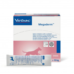  VIRBAC Megaderm fettsäuren zur stärkung von haut und fell - nahrungsergänzungsmittel für hunde - 28x8ml