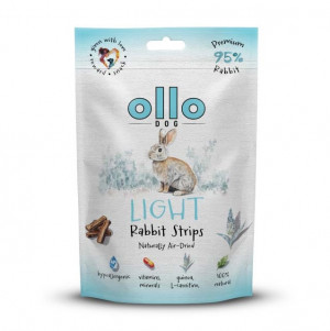 OLLO Air-Dried Light Rabbit strips - leckerli für hunde - 80g