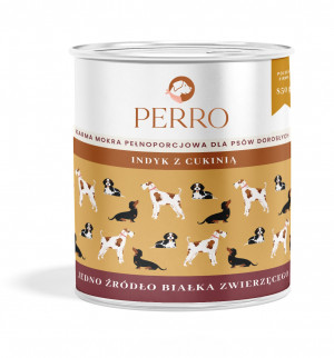 PERRO Turkey with zucchini - nassfutter für Hunde - 850g