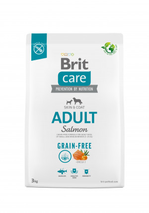 Trockenfutter für ausgewachsene Hunde - BRIT Care Grain-free Adult Salmon - 3 kg