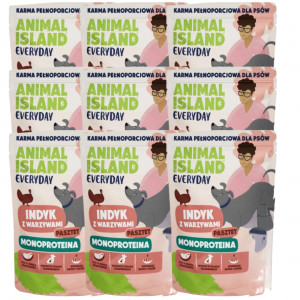 ANIMAL ISLAND Everyday Monoprotein Truthahn - Nassfutter für Hunde - 9x300 g