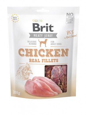 Brit Jerky Chicken Real Fillets - Huhn - Leckerli für Hunde - 200 g