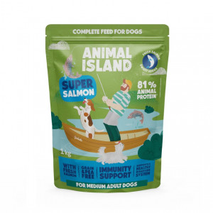 ANIMAL ISLAND Salmon - trockenfutter für Hunde - 1kg