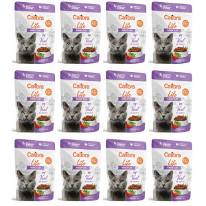 CALIBRA Cat Life Adult Veal in gravy - Nassfutter für Katzen - 12x85g