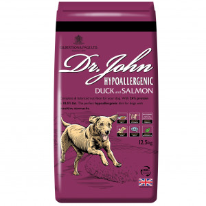 DR JOHN Hypoallergenic Duck with salmon - trockenfutter für Hunde - 12,5kg