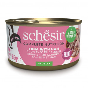 SCHESIR in jelly Tuna with ham - nassfutter für Katzen – 85 g