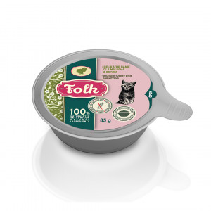 FOLK Kitten Delicate turkey dish - nassfutter für Katzen - 85g