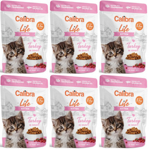 CALIBRA Cat Life Kitten Turkey in gravy - Nassfutter für Katzen - 6x85g